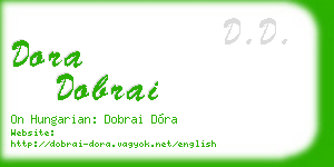 dora dobrai business card